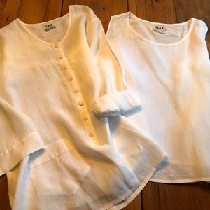 FLAX White Linen Lagenlook Set - 1G